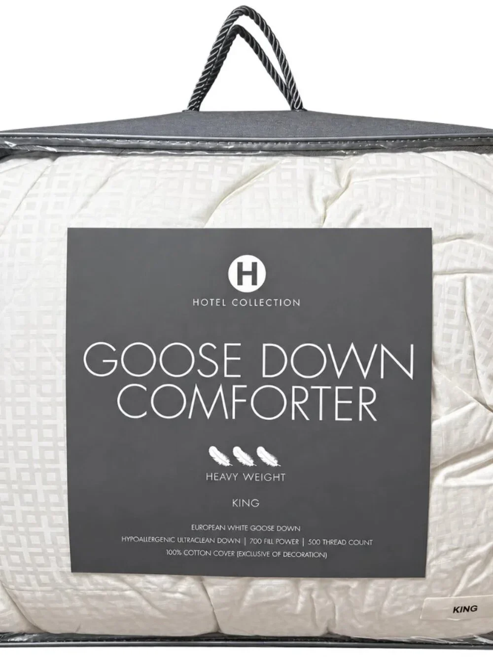 Hotel Collection White Goose Down Comforter King Heavyweight 700Fill Power $1300
